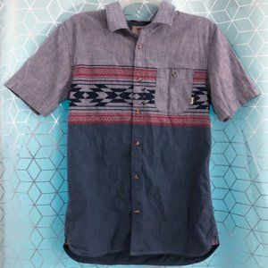 VANS Button Up Short Sleeve Beach Shirt